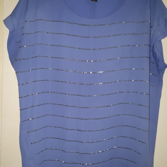 Blue Rhinestone Top - Picture 2 of 4